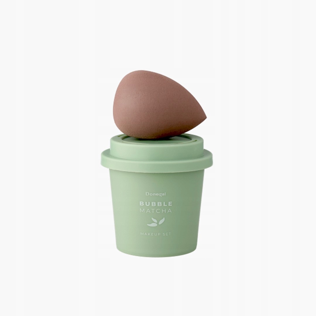 Bubble Matcha Set Gąbka do makijażu z etui – Profesjonalna aplikacja kosmetyków
