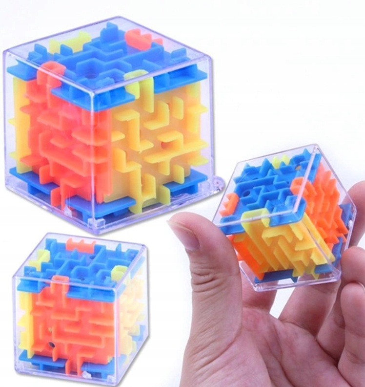 Kostka 3D Cube Labirynt Kulkowy Gra Logiczna – Zajmująca zabawa dla dzieci