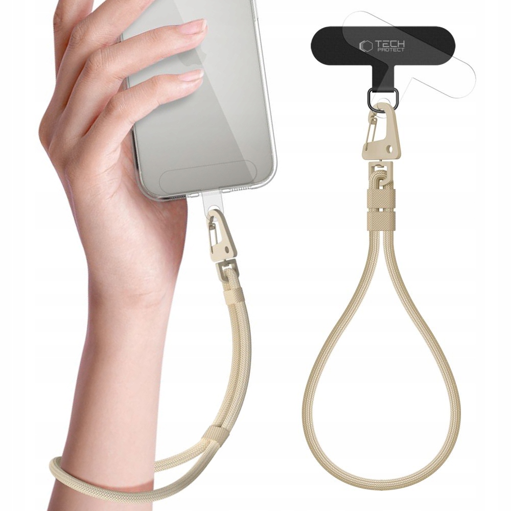 TECH-PROTECT C8S ROPE WRIST STRAP TAUPE – Elegancki i funkcjonalny dodatek do codziennego użytku