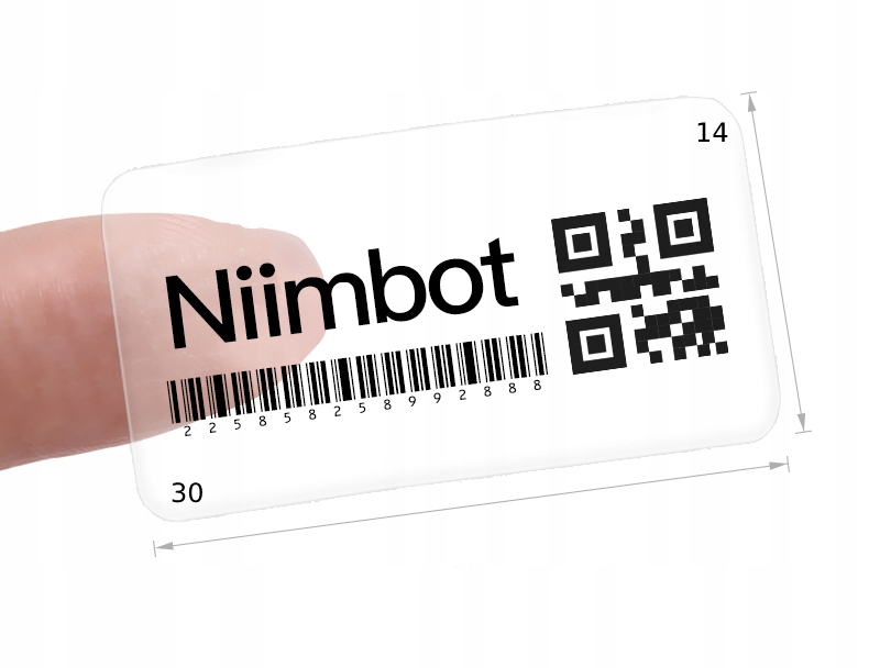 NIIMBOT Naklejki do B18 14*30mm 205x TRANSPARENTNE – Idealne rozwiązanie dla biura i domu