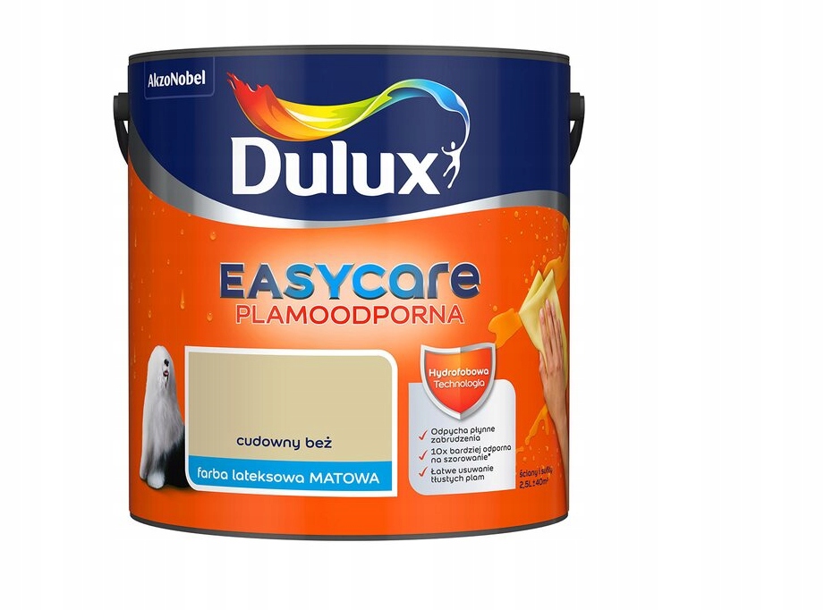 Dulux EasyCare farba lateksowa ścienna Cudowny Beż mat 2,5L – Idealne rozwiązanie dla Twojego wnętrza