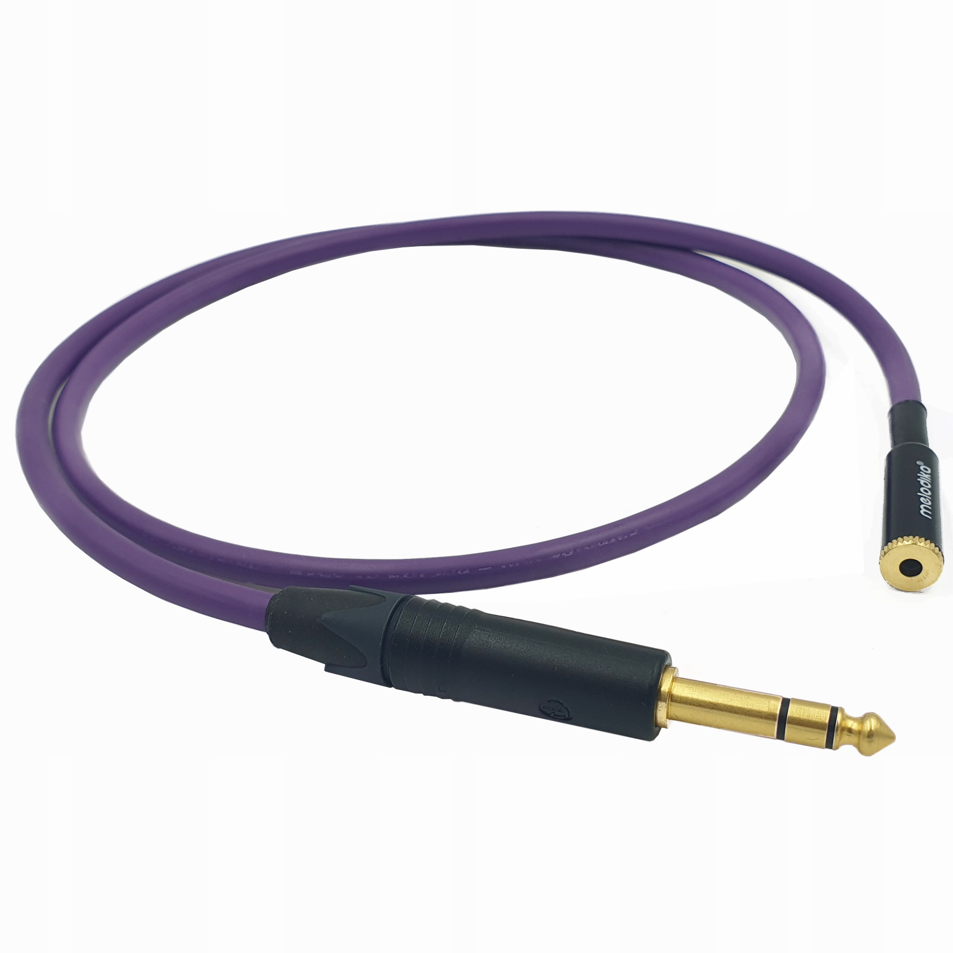 Kabel Melodika MDPJGMJ - Jack 3.5mm do Jack 6.3mm 3m fioletowy