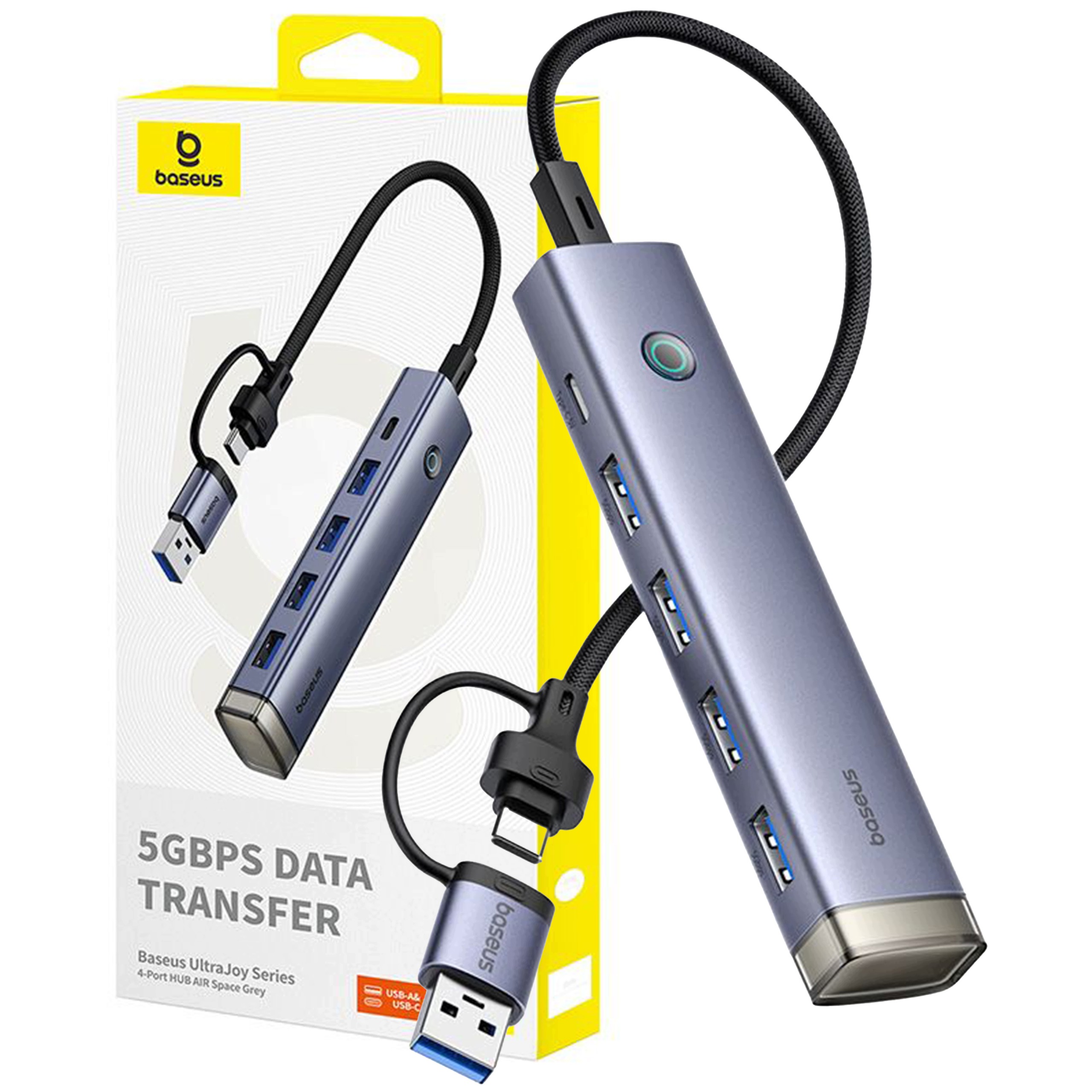 Hub USB-A/USB-C UltraJoy Series 4xUSB-A 3.0 1xUSB-C 5V – Wydajność i wszechstronność w jednym