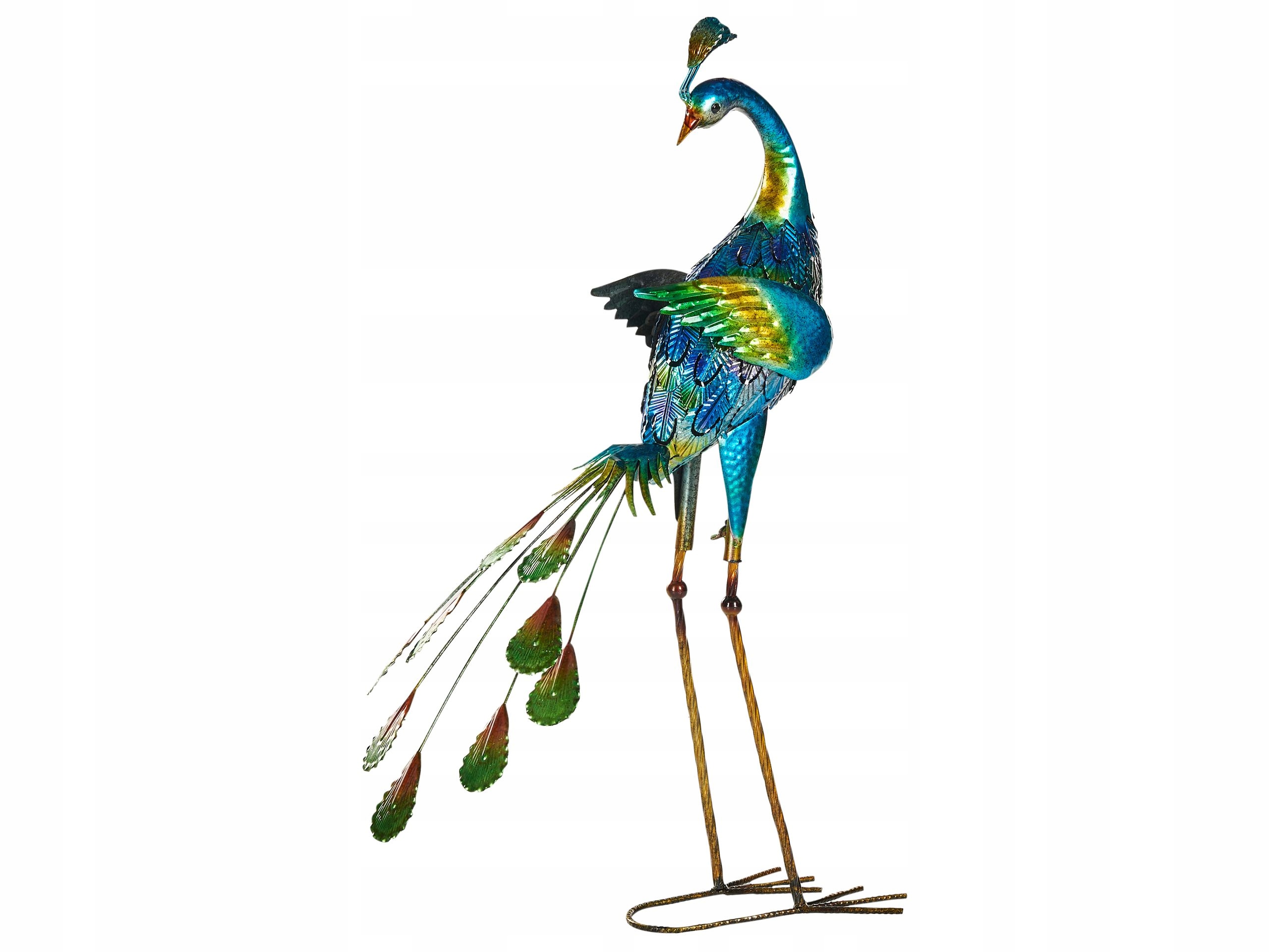 Figurka paw niebieska PEACOCK – Elegancka dekoracja do Twojego wnętrza
