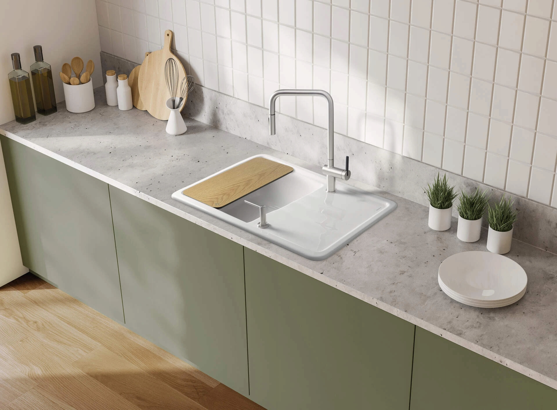 Uniwersalna deska do krojenia – W zestawie z zlewozmywakiem