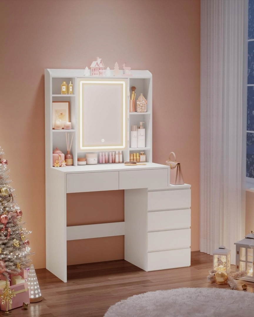 Toaletka z oświetleniem LED – Elegancki dodatek do Twojej sypialni