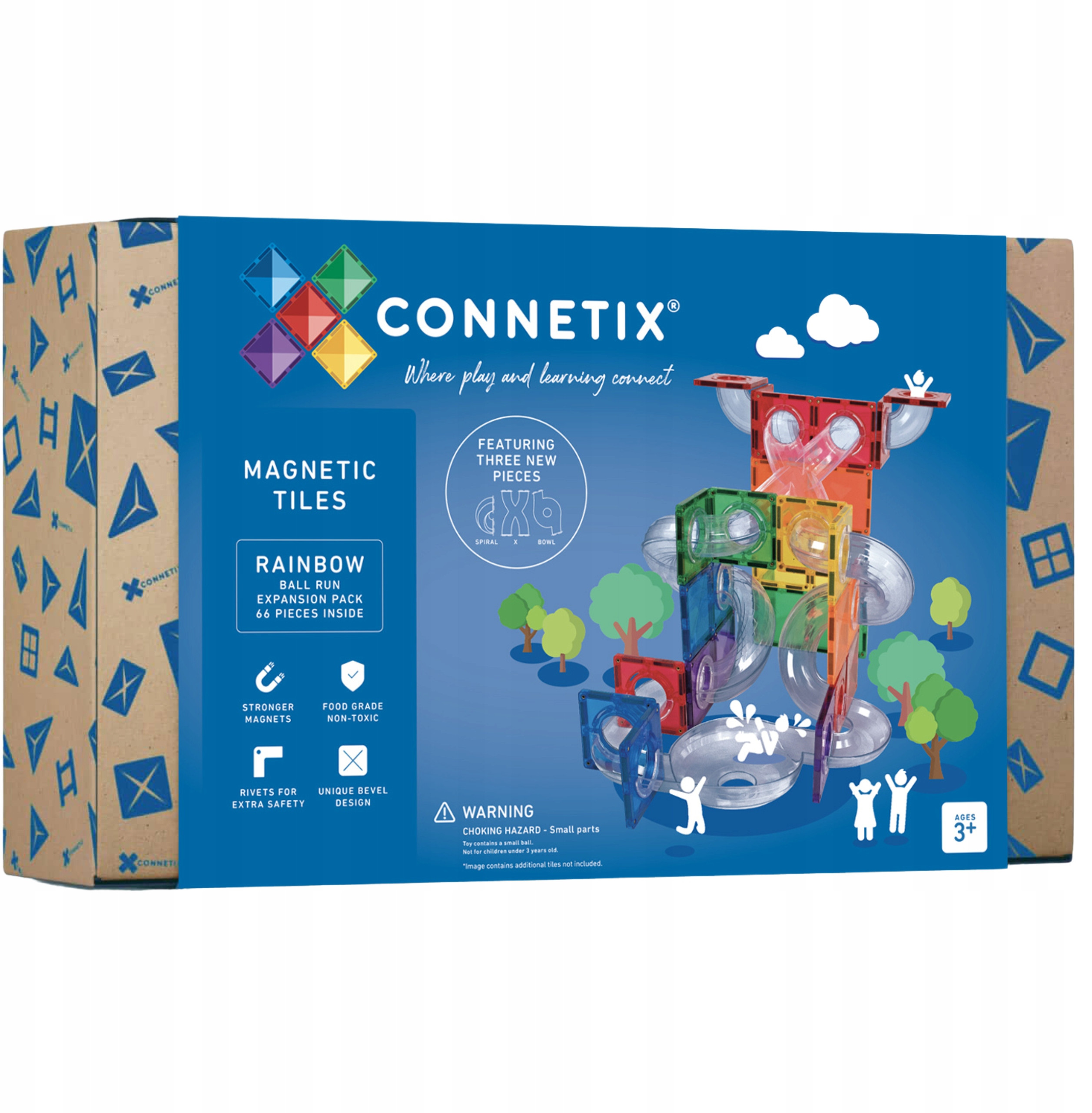 Connetix Rainbow Ball Run Expansion Pack – Kulodrom magnetyczny dla dzieci 3+