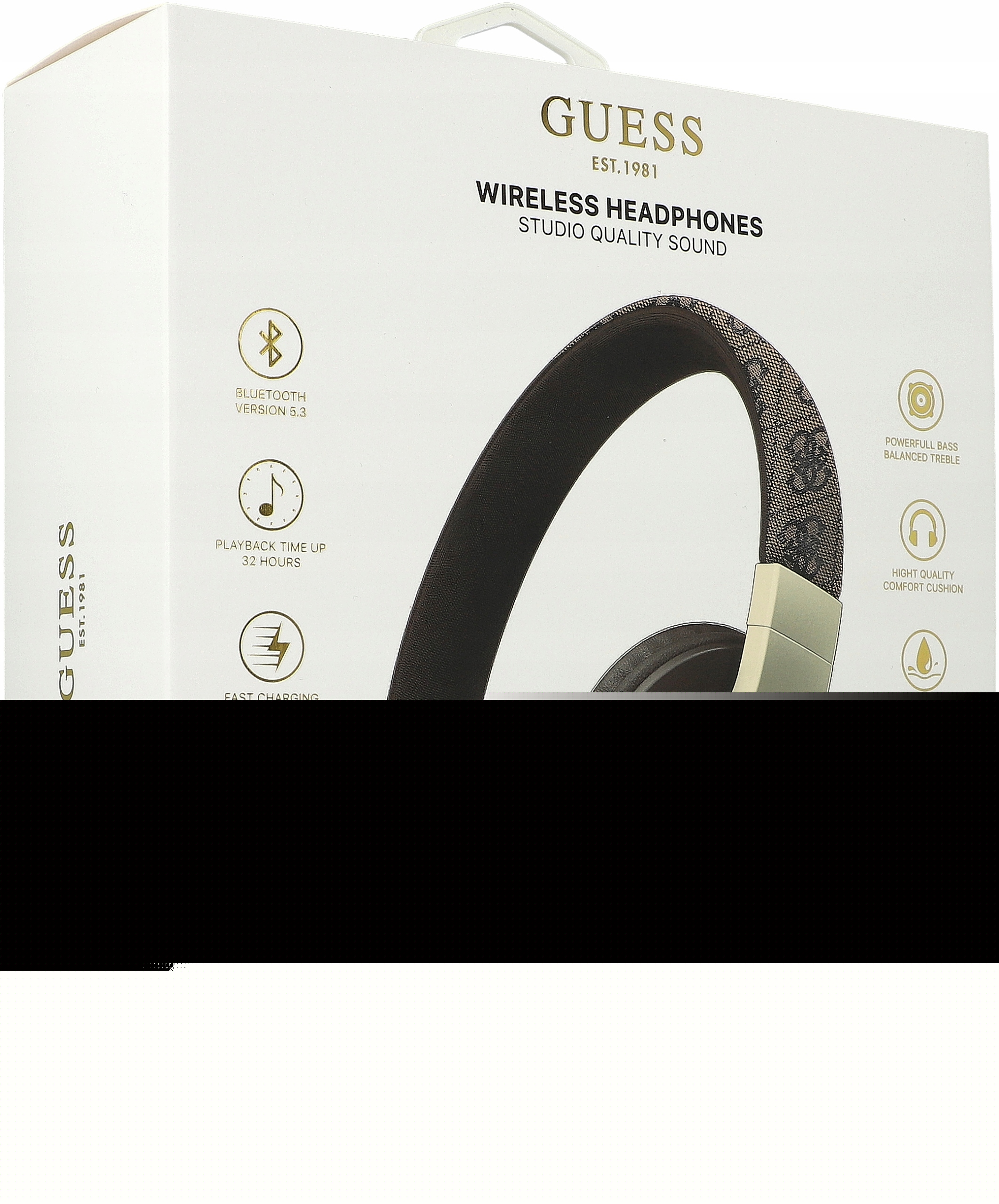 Słuchawki nauszne Bluetooth Guess 4G Script – Doskonała jakość dźwięku i stylowy design