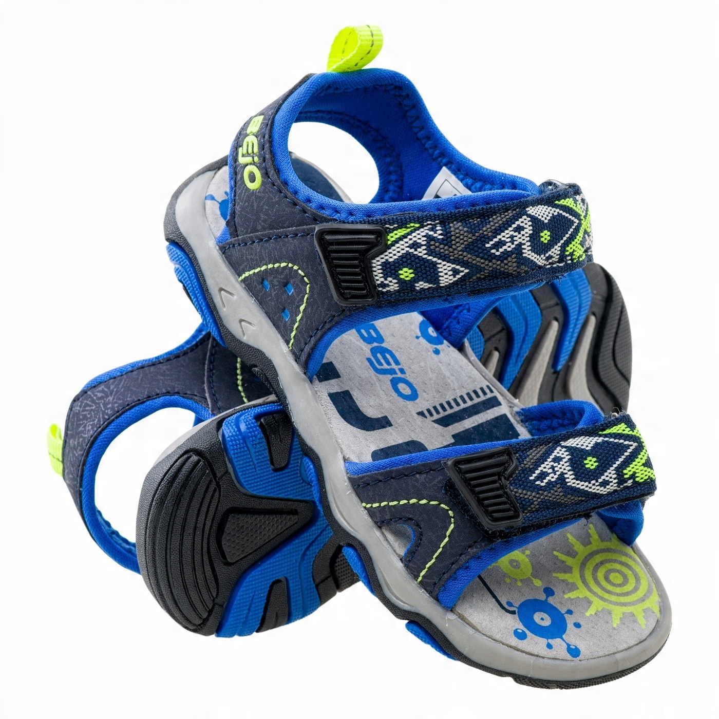 Bejo Sandały i Klapki ELSI KIDS NAVY/LAKE BLUE/LIME 26 – Idealne dla aktywnych dzieci