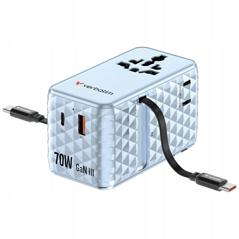 Wbudowane porty USB-C i USB-A dla wielu urządzeń