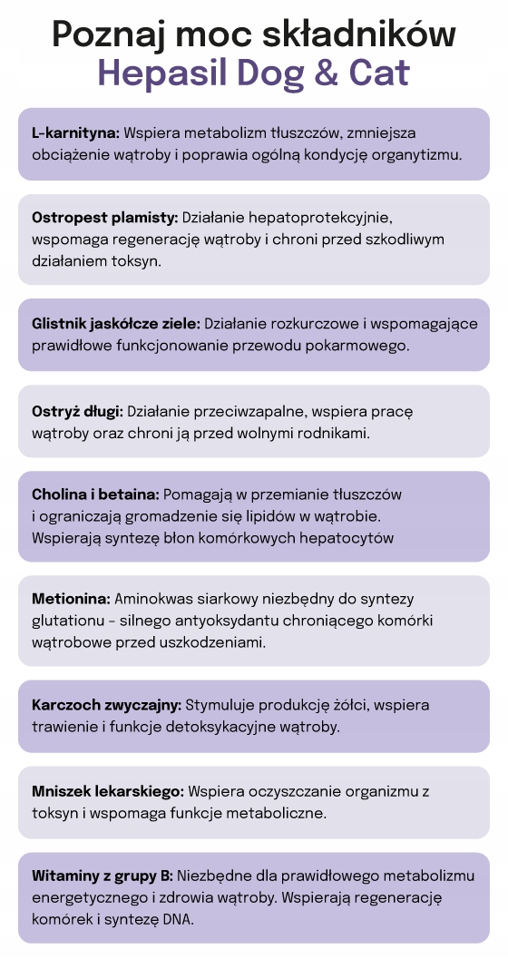 Aktywne składniki: L-karnityna, cholina, betaina