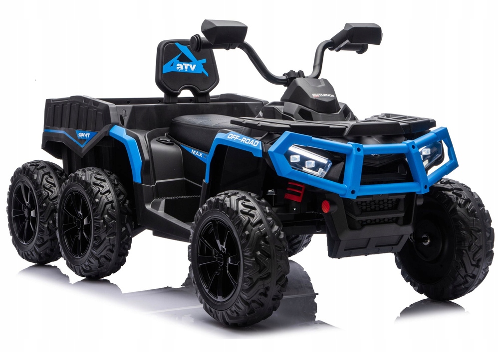 Quad Na Akumulator ATV 6 Kół Z Przyczepką JC606 – Niebieska przygoda dla dzieci