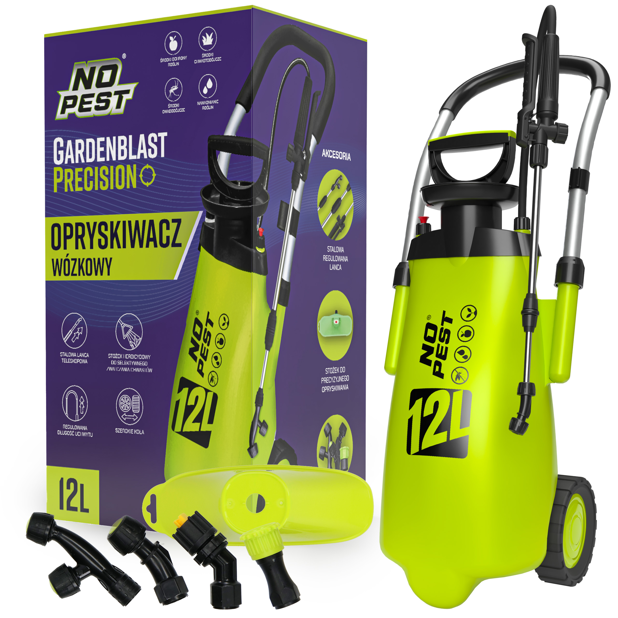 Wózkowy Opryskiwacz Gardenblast Precision No Pest® 12L