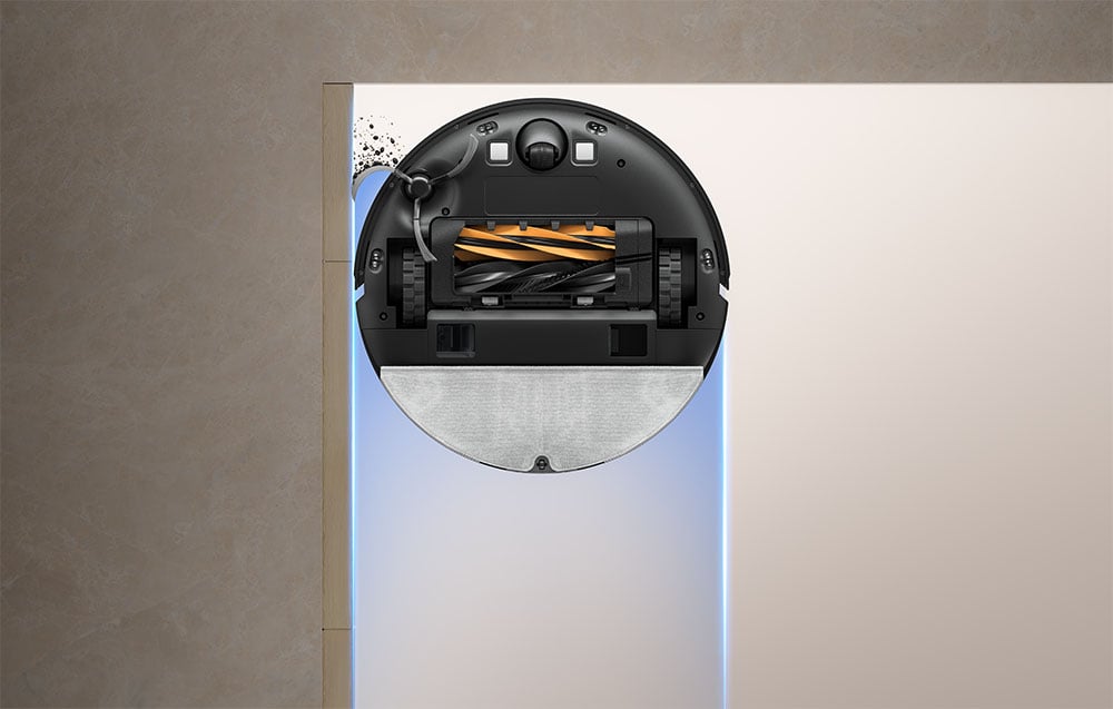 Robot sprzątający Dreame D20 pokazany od dołu