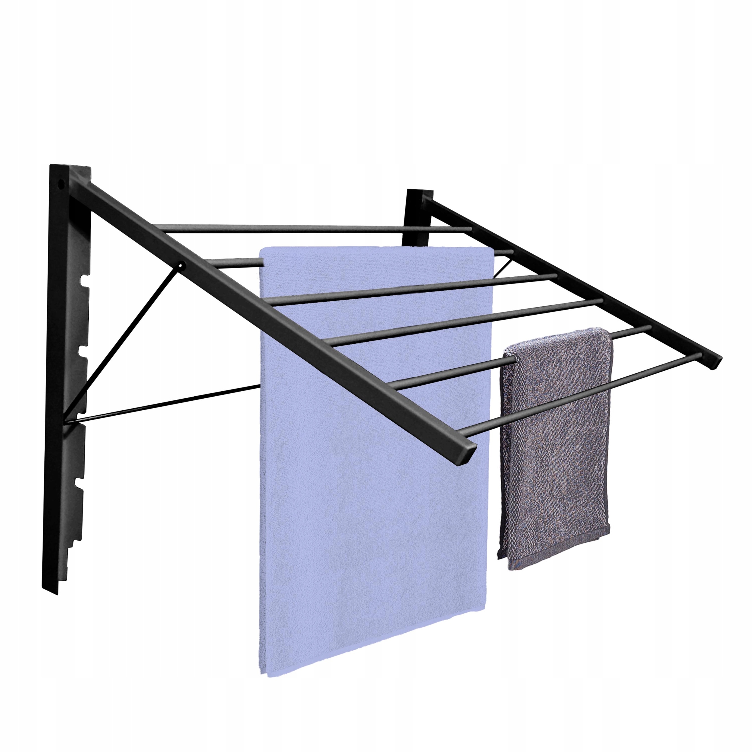 Duża powierzchnia do zawieszania ubrań – 6 solidnych rurek o długości 80 cm