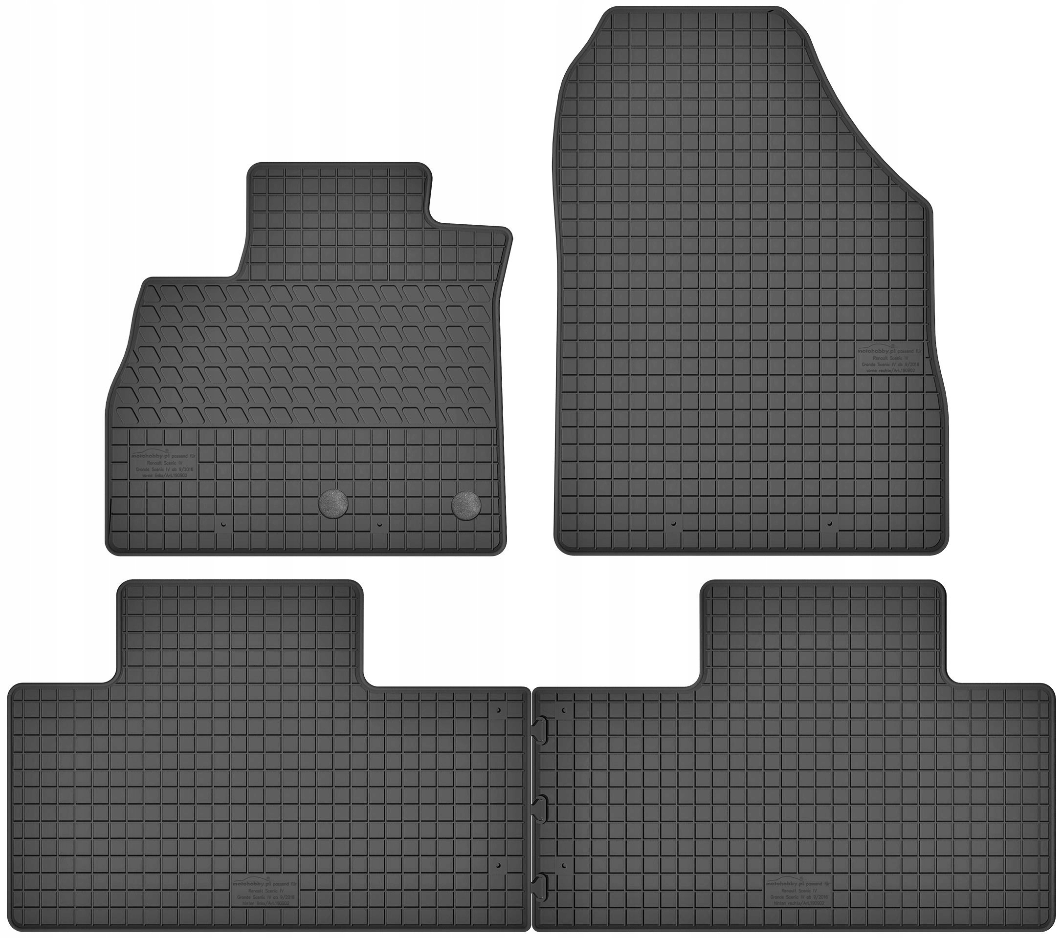 Dywaniki gumowe do Renault Scenic IV / Grand Scenic IV – Ochrona wnętrza Twojego samochodu