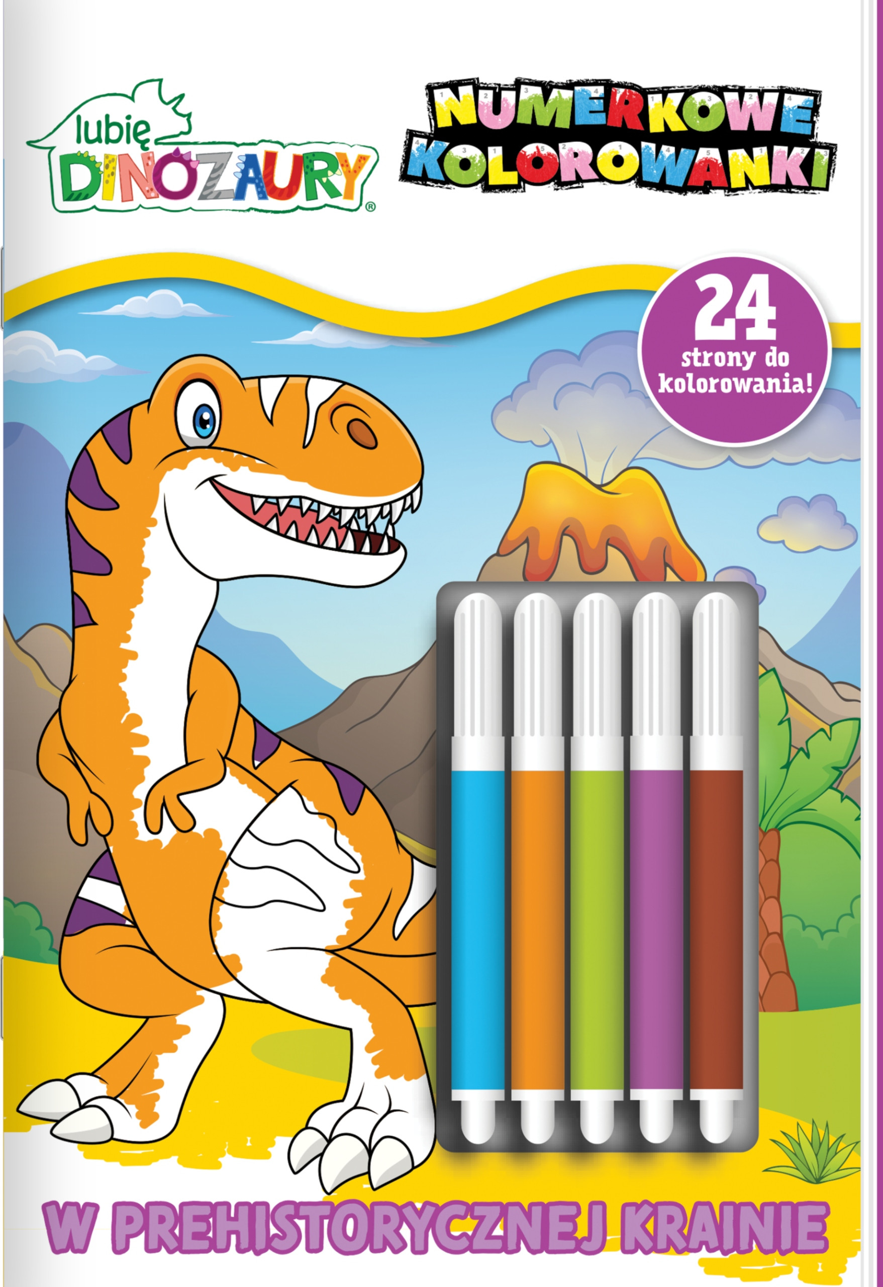 Zestaw z 5 flamastrami – Koloruj i ucz się jednocześnie