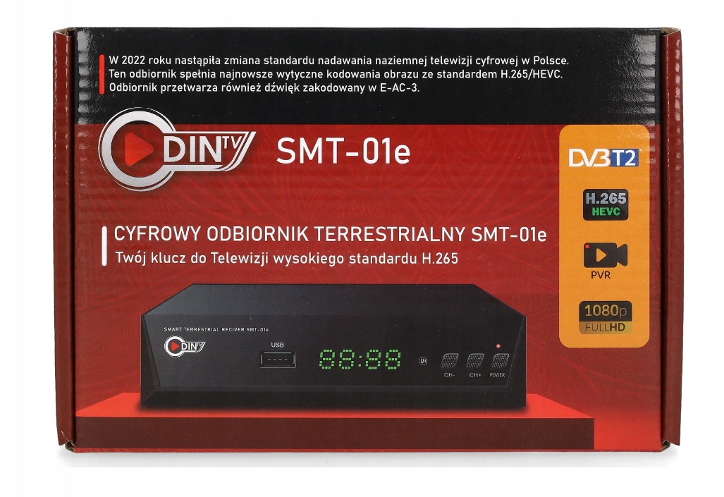 Tuner DVB-T2 ODIN SMT-01e H.265 – Nowoczesne rozwiązanie dla Twojego telewizora