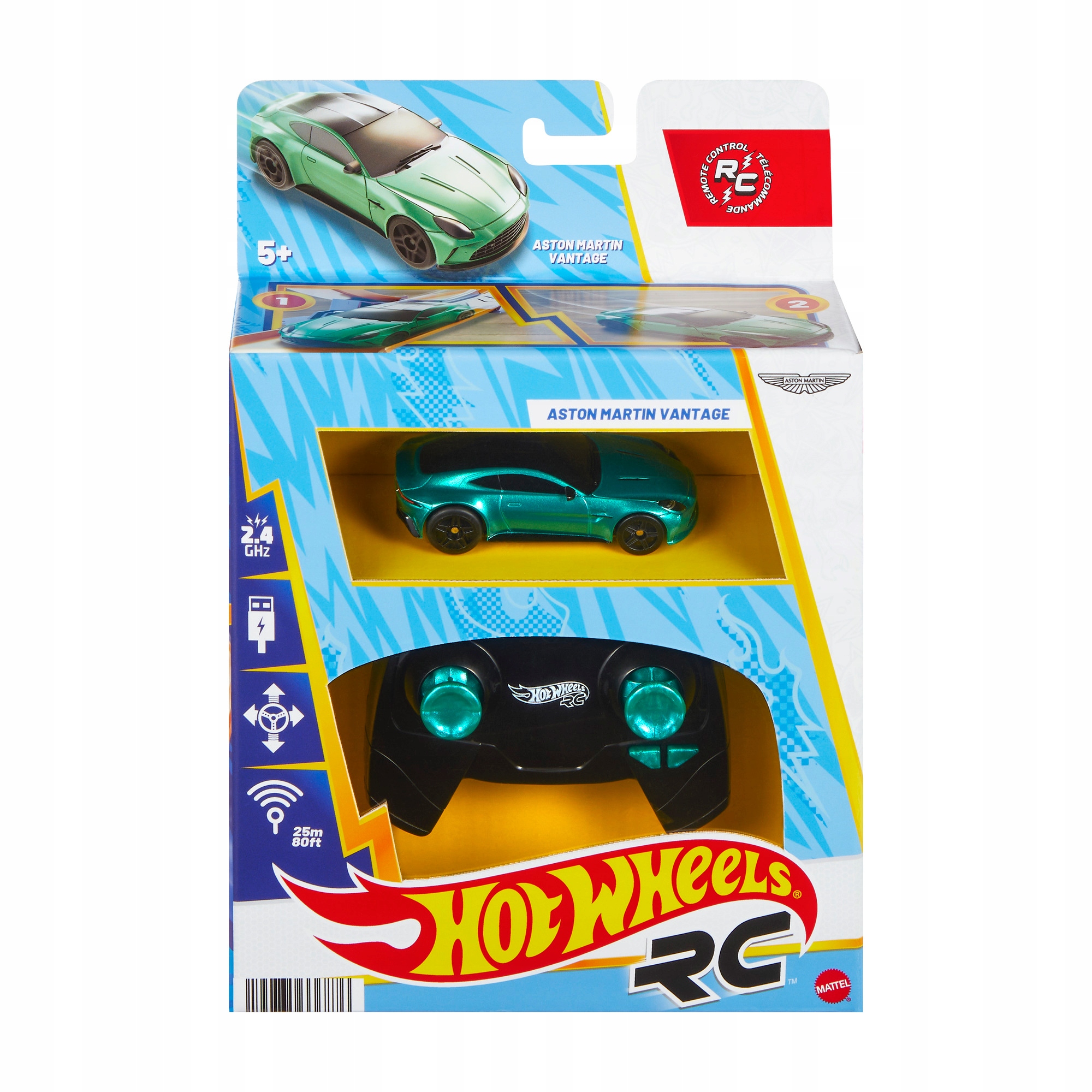 Hot Wheels RC Aston Martin 1:64 – Zdalnie sterowany samochód dla małych kierowców