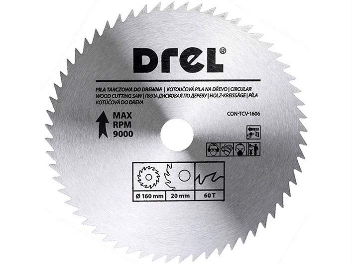 DREL Piła Tarczowa Do Drewna 160mm 24T – Idealne narzędzie do obróbki drewna