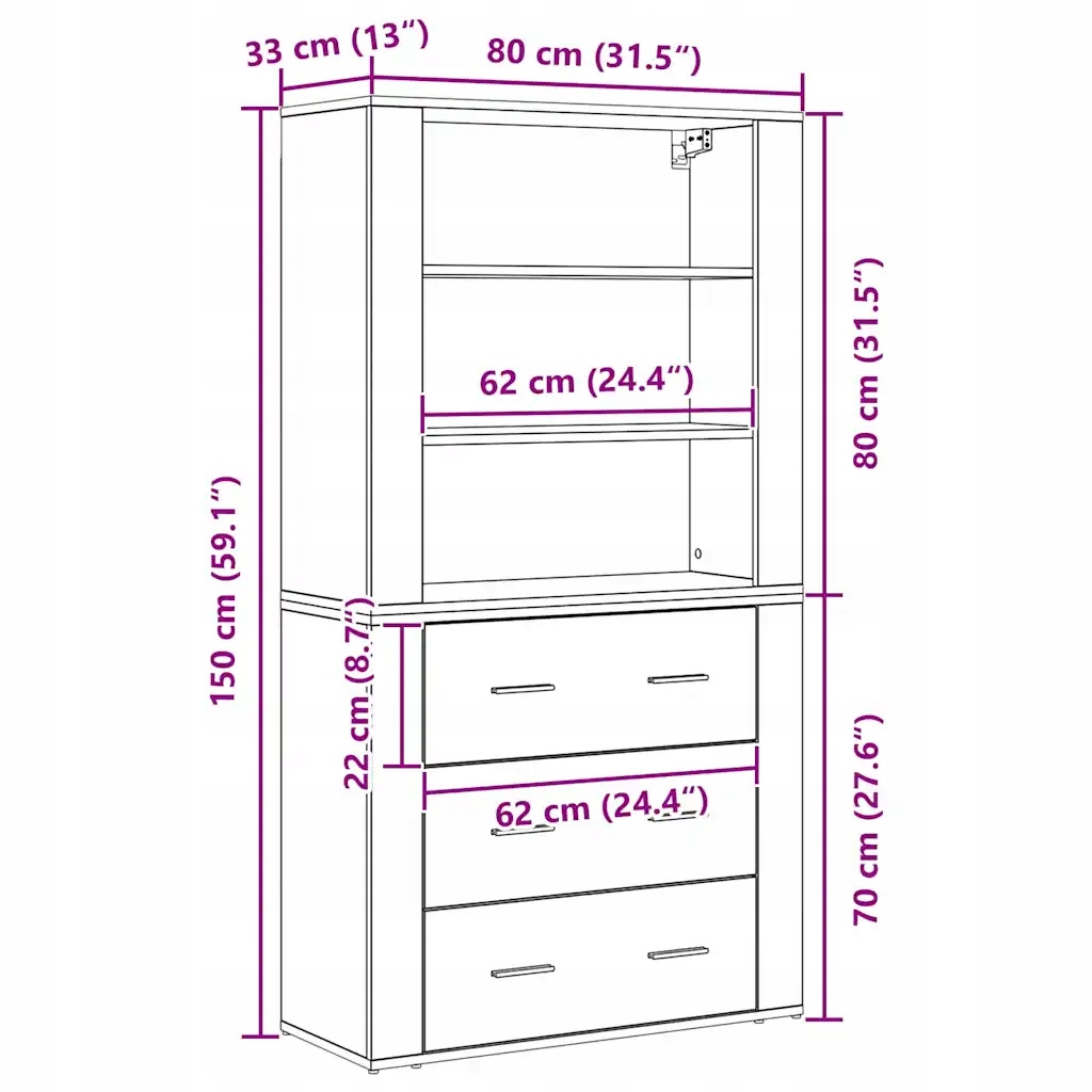 Funkcjonalne rozwiązania – Regulowane półki i przestrzeń do przechowywania