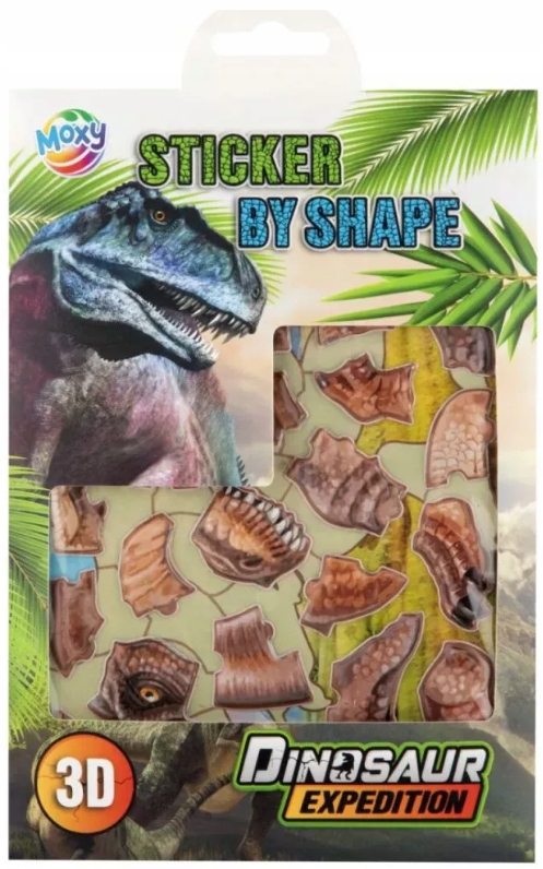 Naklejki po kształtach 3D T.Rex EDUKAMP – Kreatywna zabawa z dinozaurami