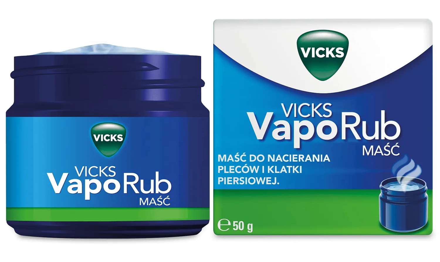 Vicks VapoRub – Maść rozgrzewająca do masażu pleców i klatki piersiowej