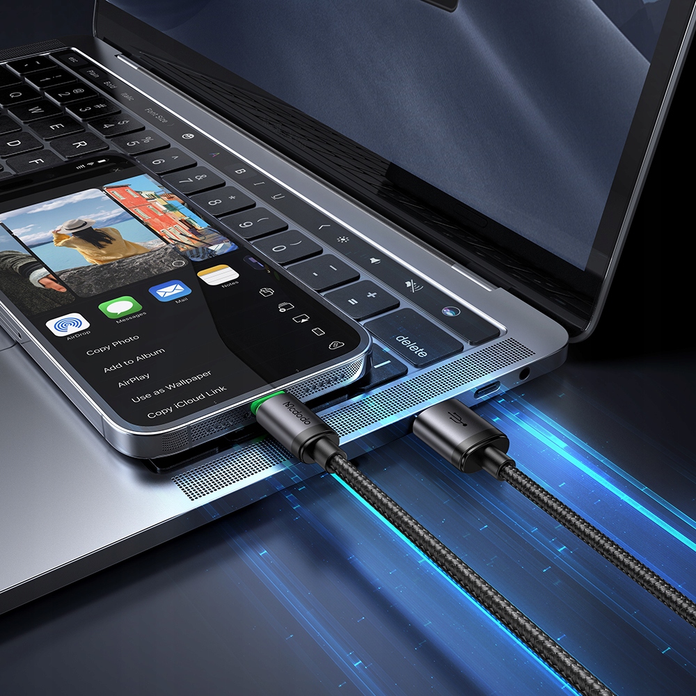 Ładowarka kabel USB Lightning szybkiego ładowania do iPhone 1M LED – Niezawodna moc w Twoich rękach