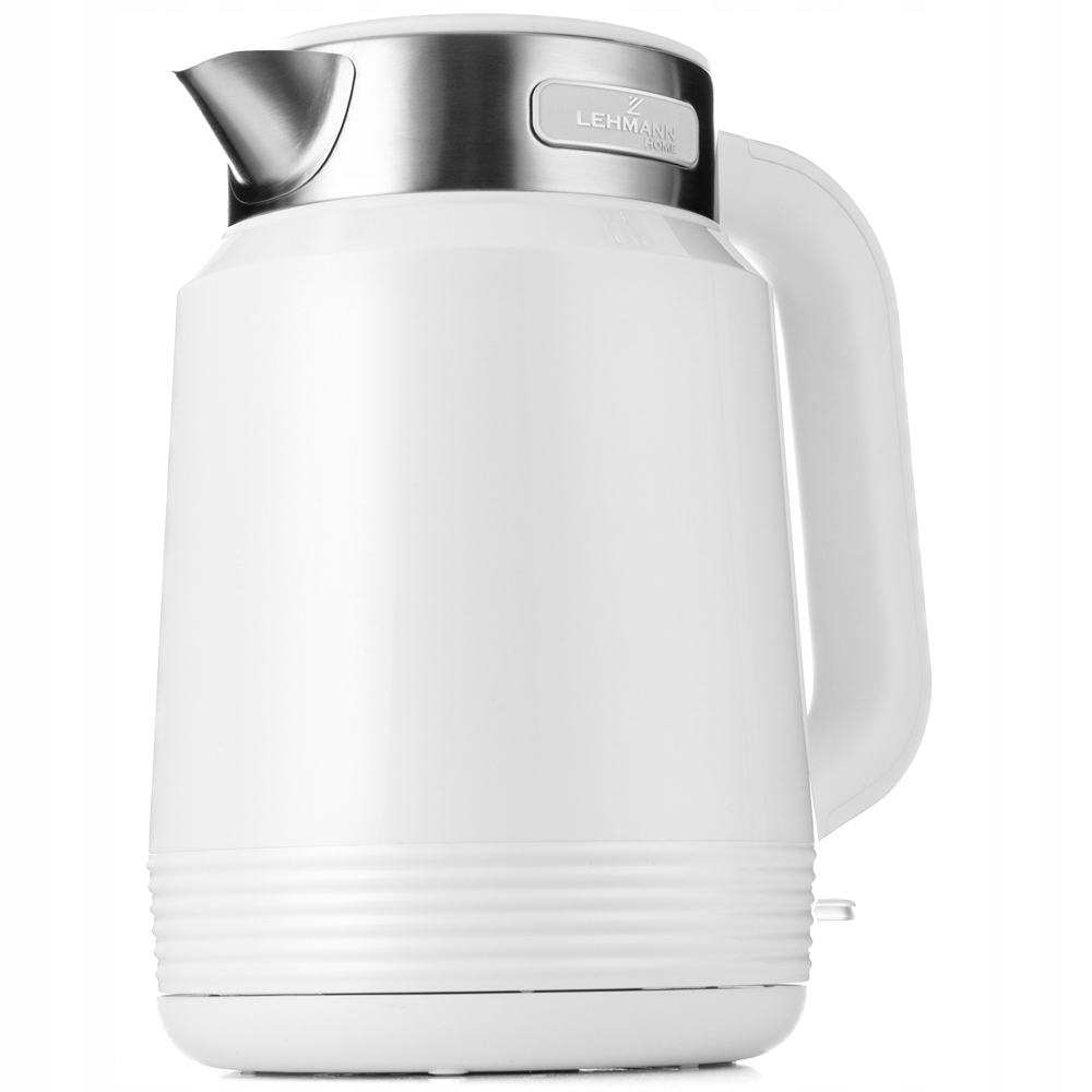 CZAJNIK ELEKTRYCZNY BEZPRZEWODOWY STALOWY RETRO 2200W BIAŁY DUŻY 2L FILTR
