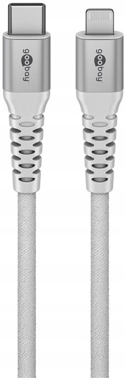 Kabel tekstylny Lightning USB-C™ z metalowymi złączami, 3 m – Wytrzymałość i elegancja w jednym