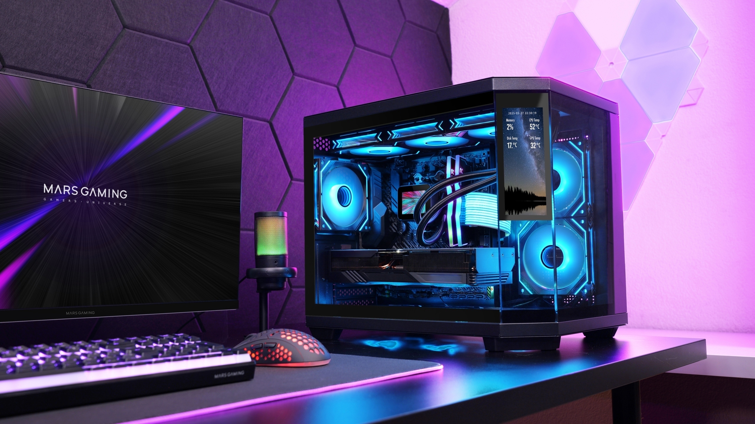 TACENS MARS MC-3TCORELCDM – Nowoczesna obudowa Micro ATX z ekranem IPS