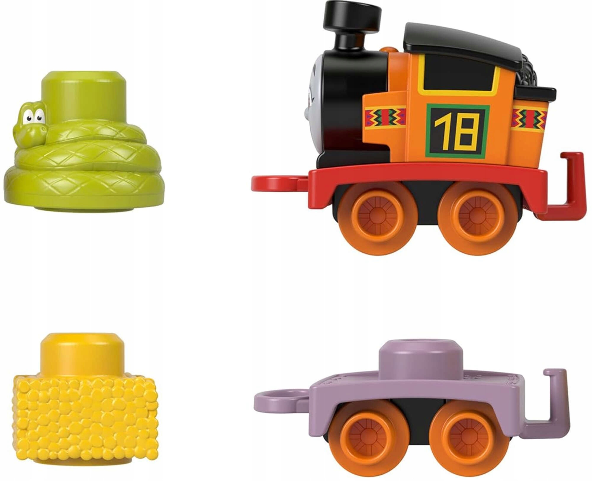 Zestaw z wagonem i elementami ładunku – dynamiczna zabawa