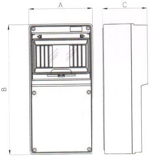 Rozdzielnica IP65 6 modułowa natynkowa