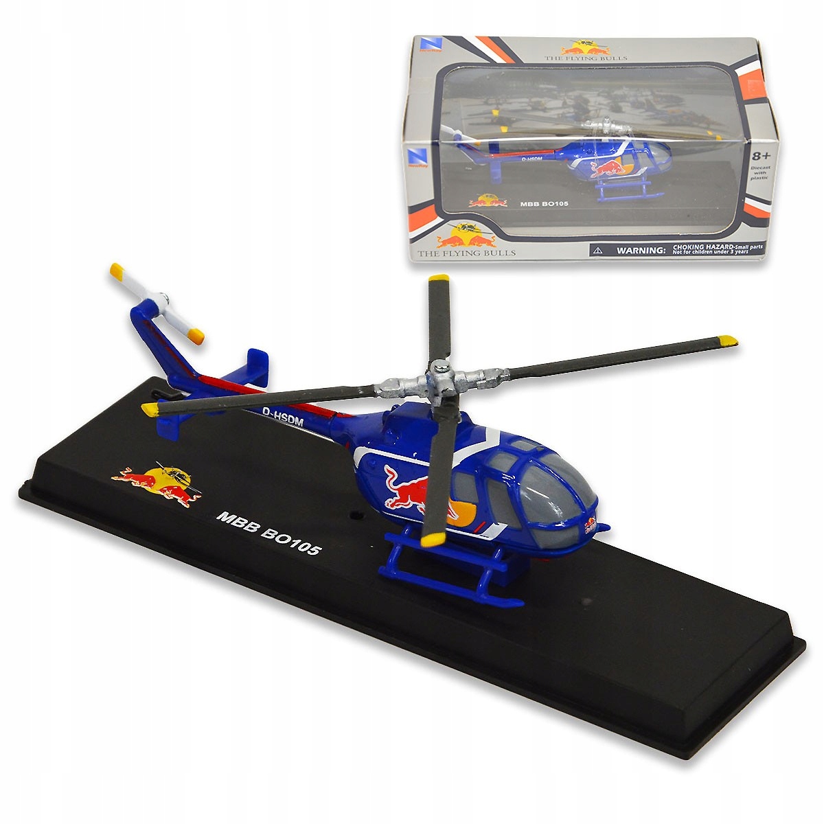 Helikopter Daffi MBB BO 105 THE FLYING BULLS – Model w skali 1:90