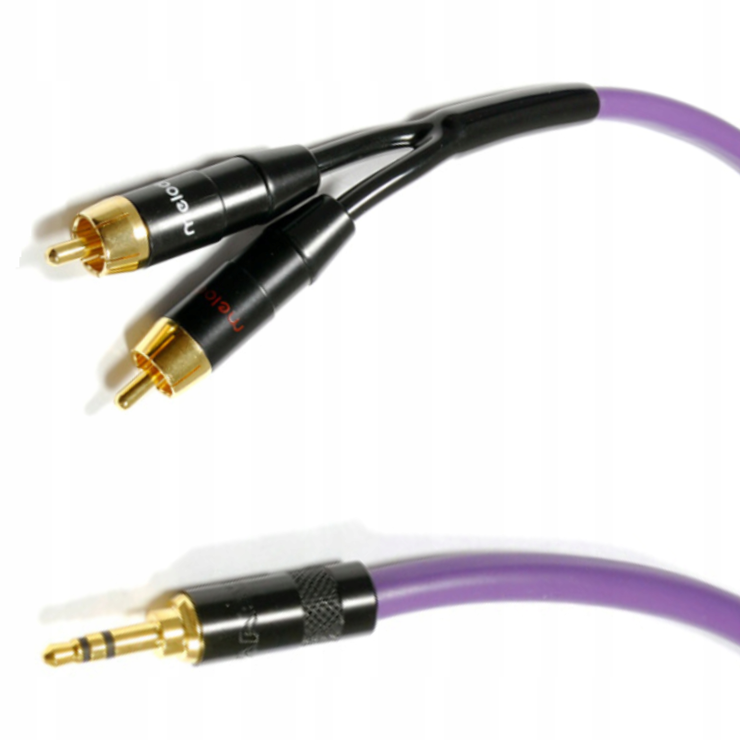 Kabel Jack 3.5mm - RCA (Cinch) x2 5m fioletowy – Doskonała jakość dźwięku