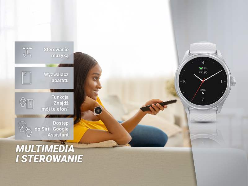 Obsługa Siri i Google Assistant w smartwatchu Hama