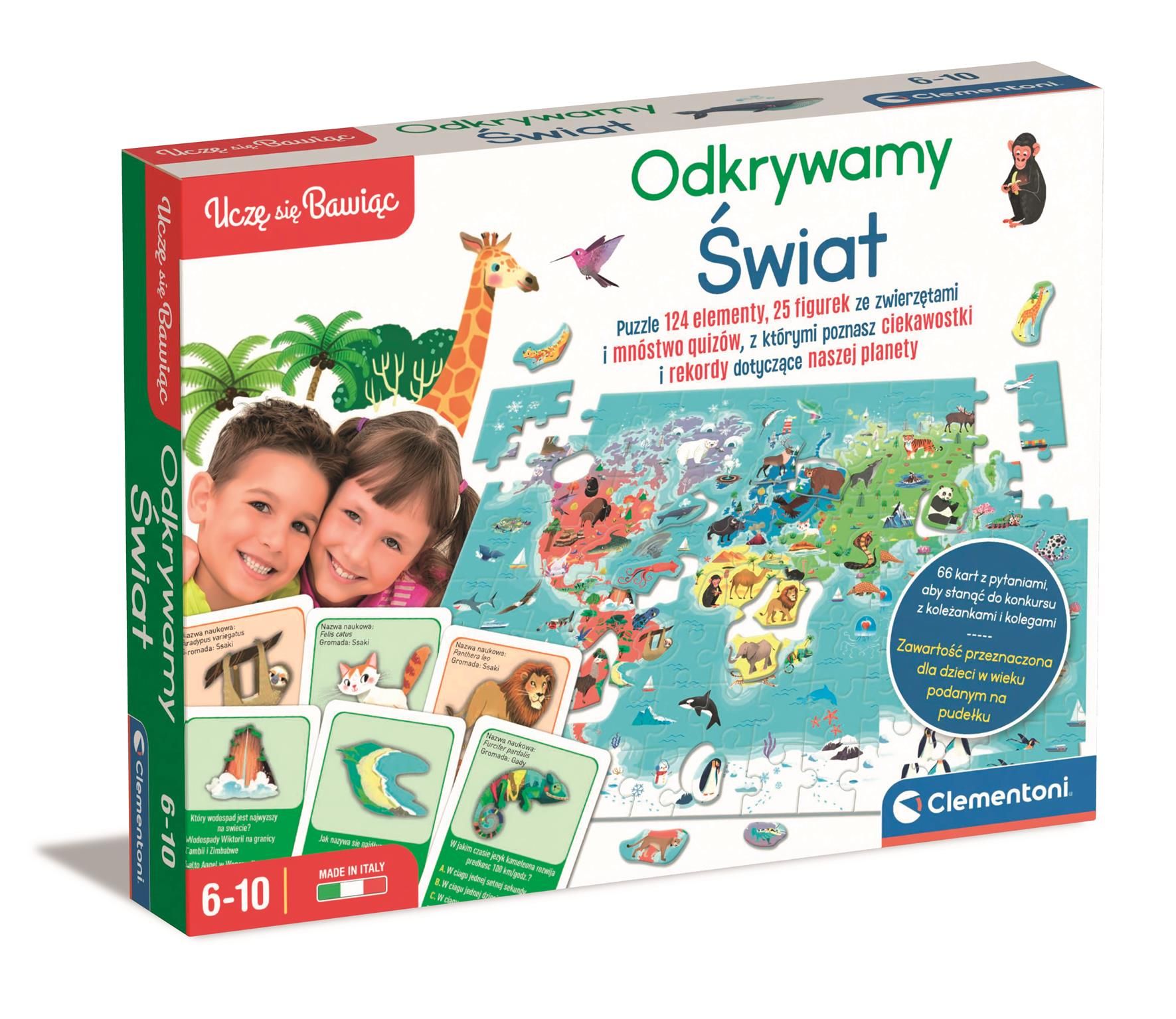 PUZZLE 124EL Odkrywamy Świat CLM PUD – Edukacyjna zabawa dla dzieci
