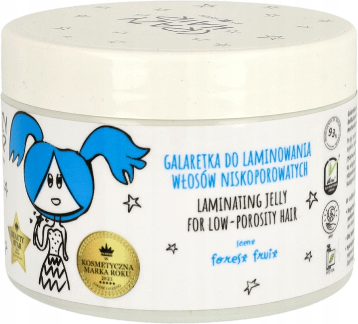 HISKIN Crazy Hair Galaretka do laminowania włosów niskoporowatych - Owoce leśne 300 ml