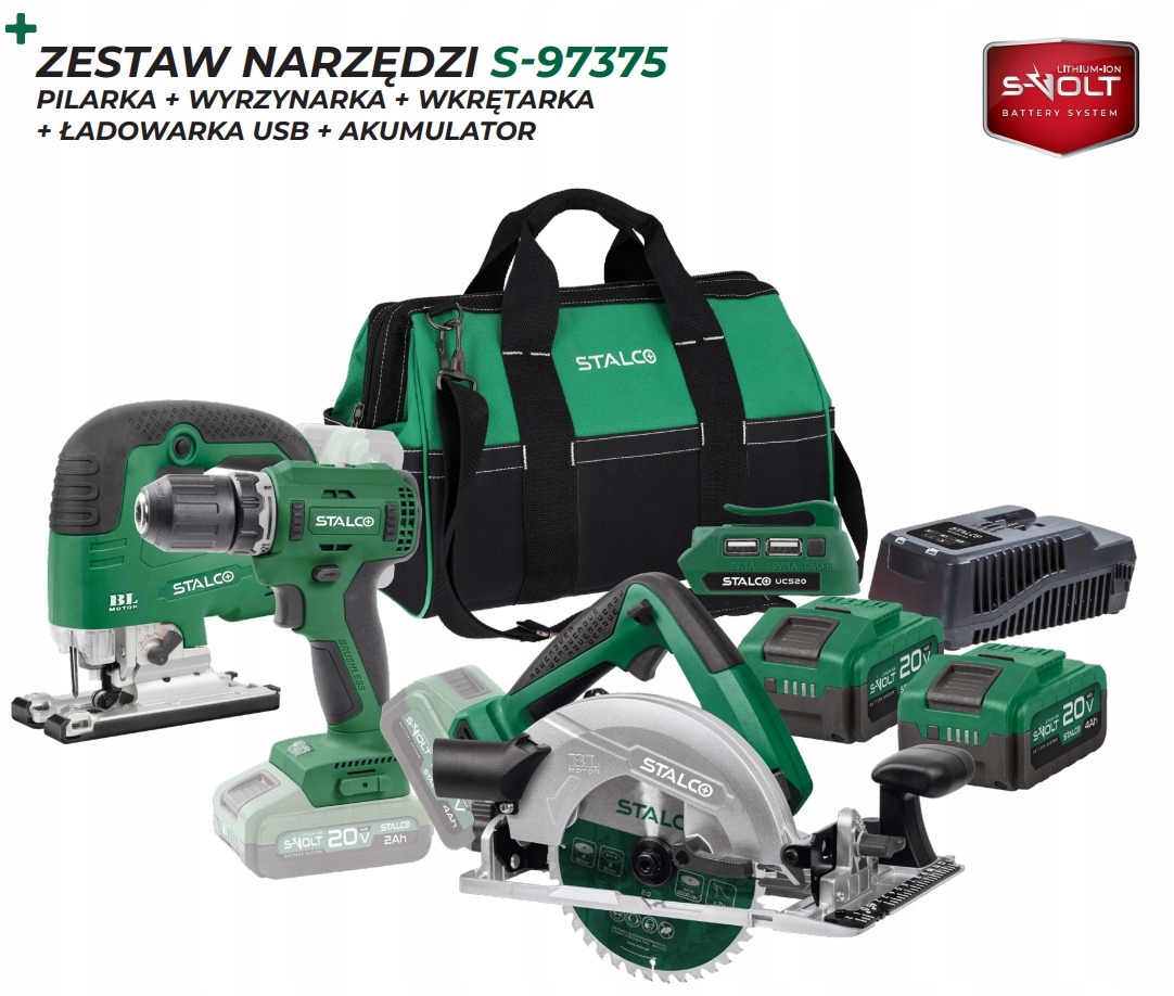Zestaw elektronarzędzi STALCO STLO-S-97375 – Twoje wszechstronne wsparcie w pracach budowlanych