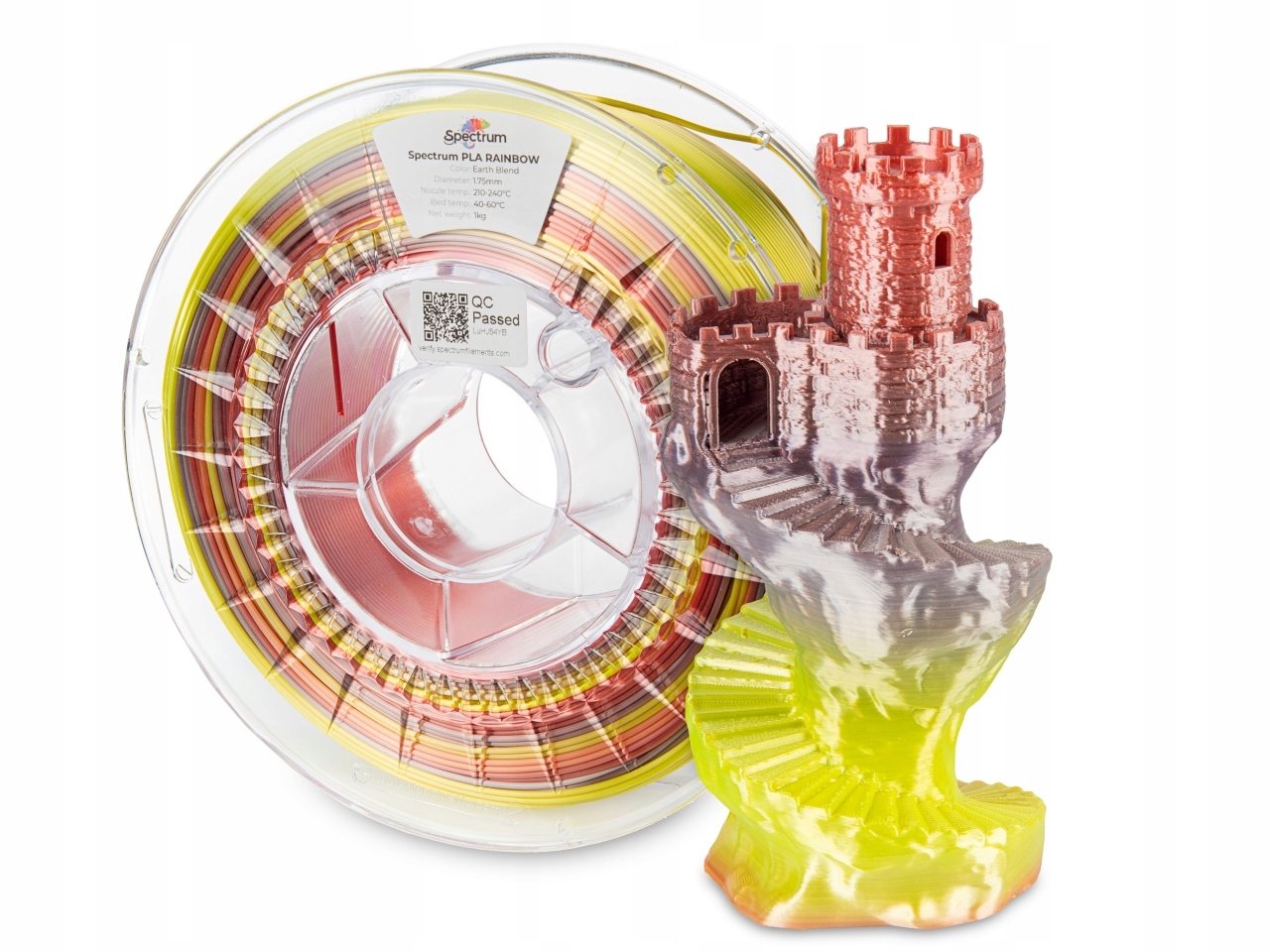Spectrum Filament PLA Silk Rainbow 1000g Earth Blend – Wyjątkowy filament do druku 3D