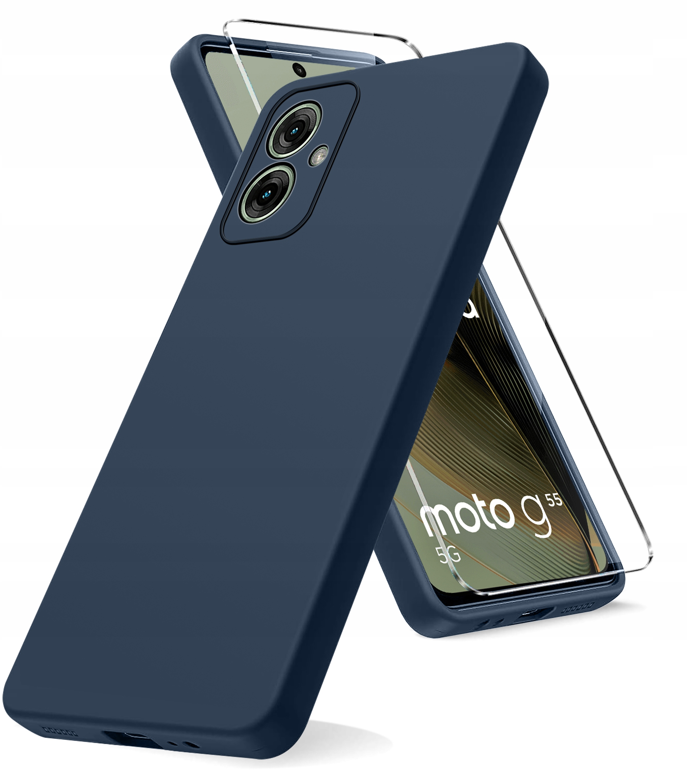 Silikonowe etui MATOWE – Doskonałe dopasowanie do Moto G55