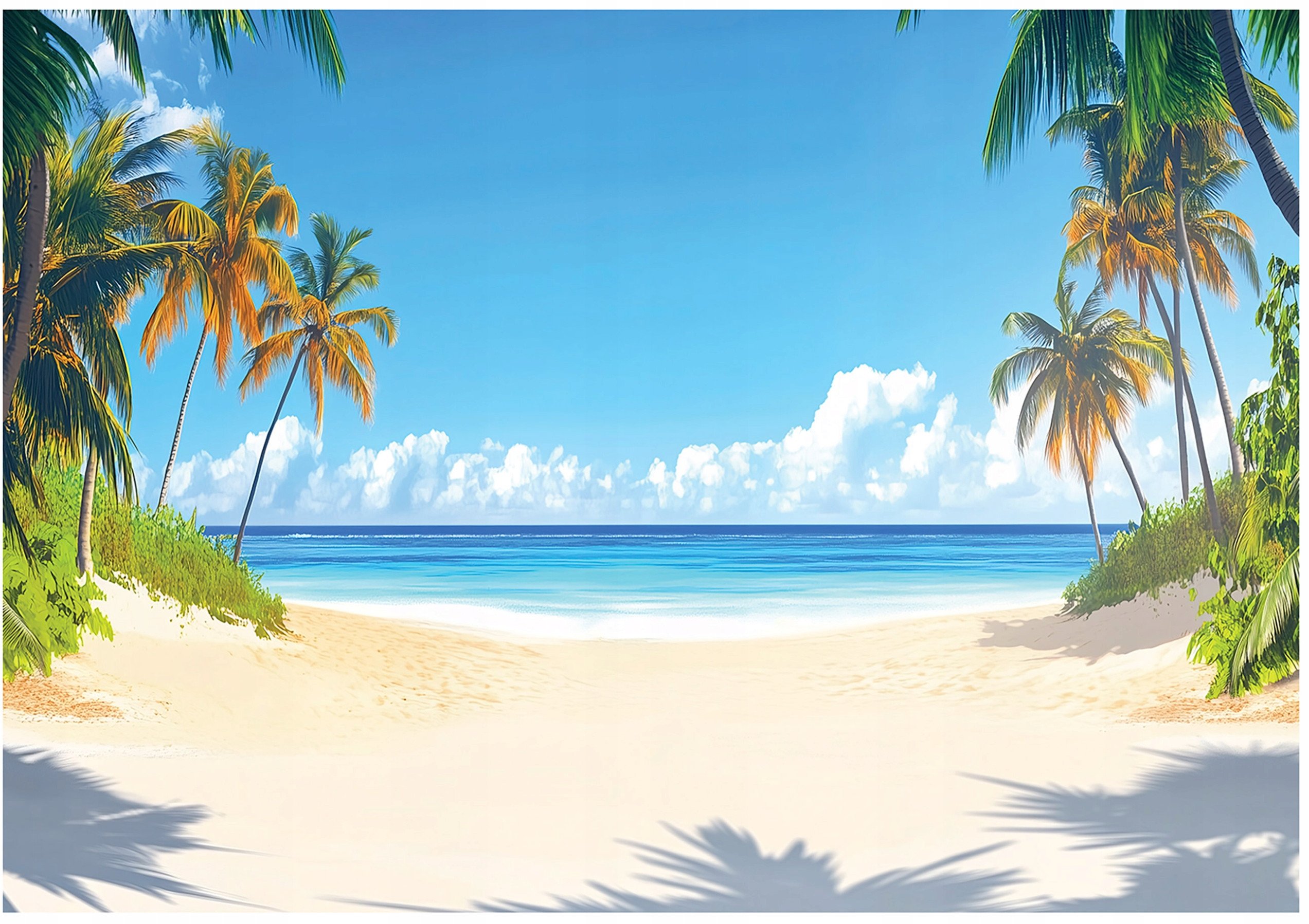 Fototapeta 3D Plaża Morze Palmy Natura na Ścianę Sypialnia Salon 400x280