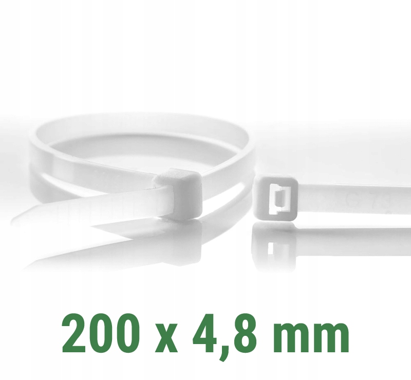 WKK wiązacz kablowy z tworzywa sztucznego naturalny 200x4,8mm – Idealne rozwiązanie do organizacji kabli