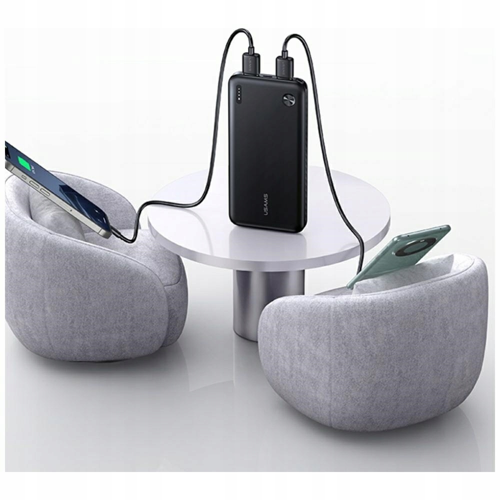 Podwójne wyjścia USB-A – Ładuj dwa urządzenia jednocześnie