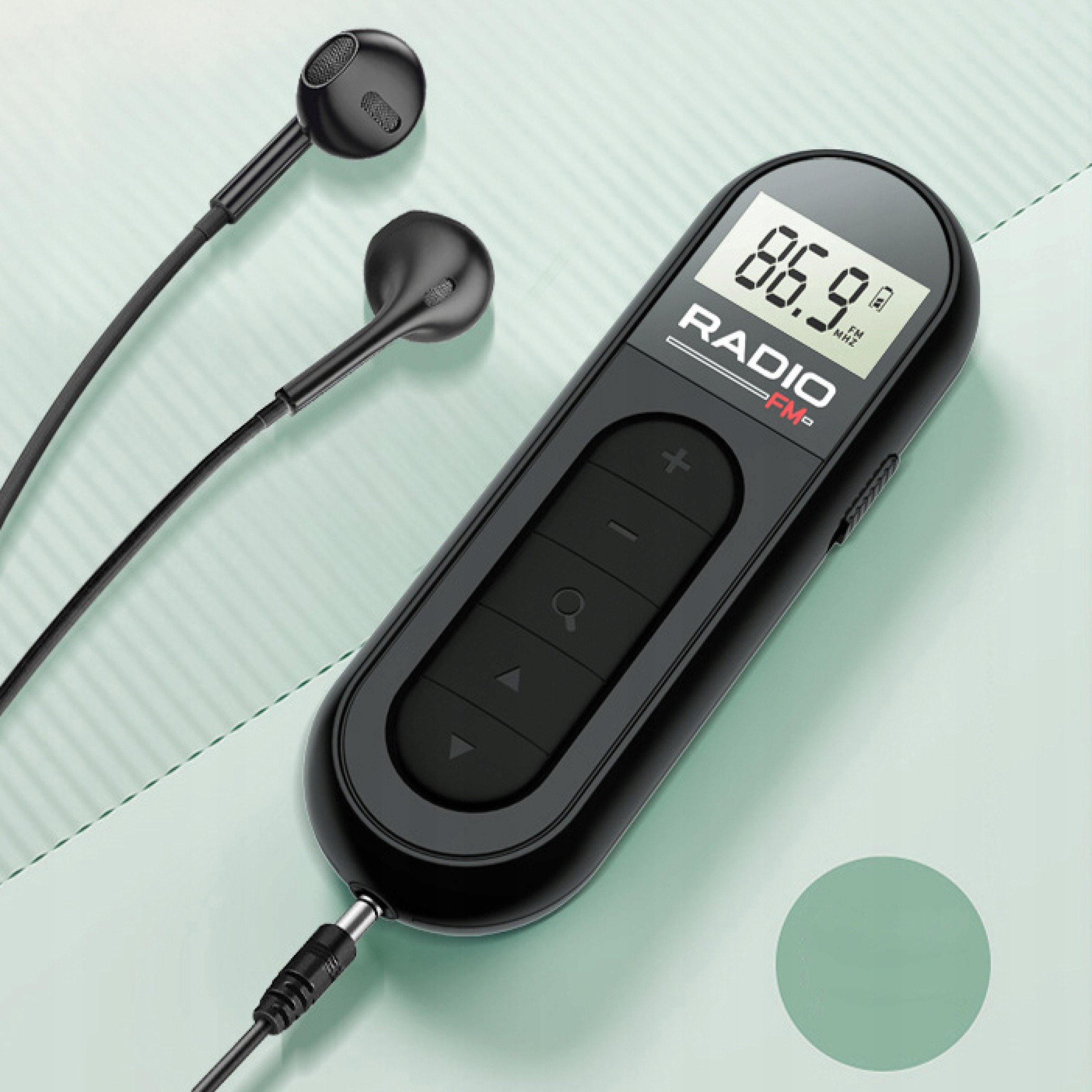 Wbudowane radio FM z wyświetlaczem LCD