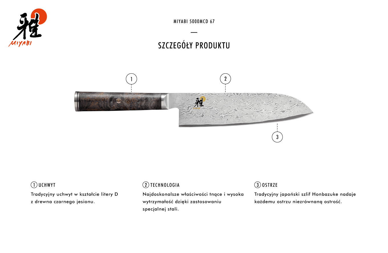 Dlaczego warto kupić nóż Santoku Miyabi 5000MCD 67?