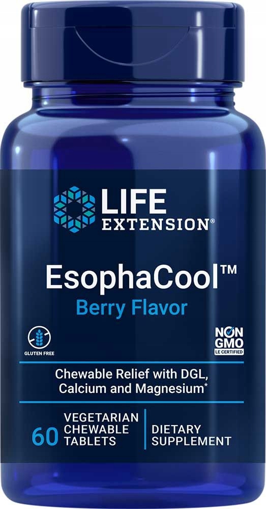 Life Extension - EsophaCool, Ochrona przełyku w smaku jagodowym