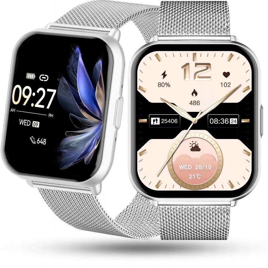 Zegarek Damski SMARTWATCH Srebrny Mesh – Elegancja i Funkcjonalność na Co Dzień