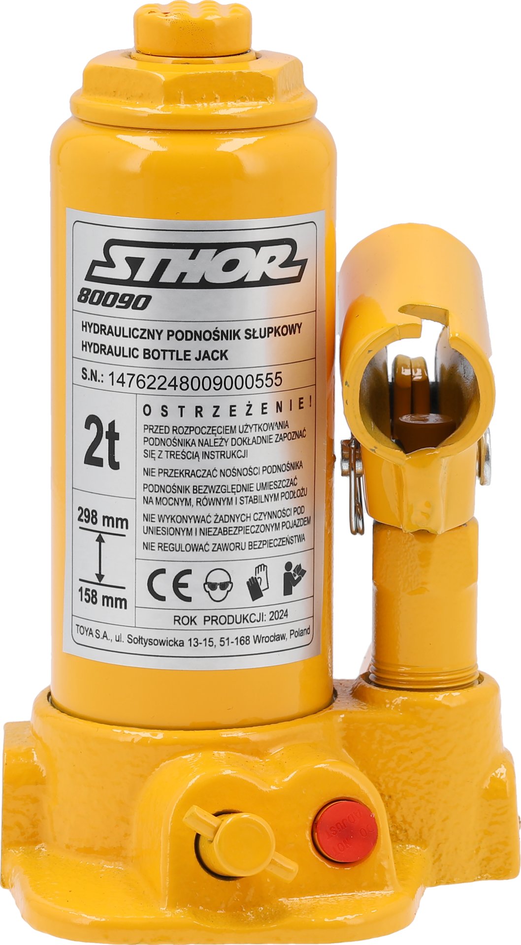 STHOR PODNOŚNIK TŁOKOWY HYDRAULICZNY 2T – Niezawodna pomoc w warsztacie
