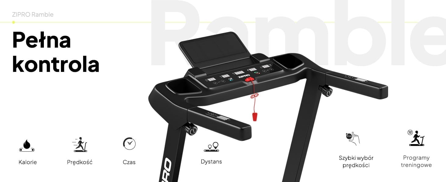 Bieżnia składana z regulacją kąta nachylenia ZIPRO Ramble